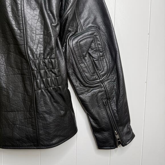 Harley-Davidson motorcycle black leather jacket - Picture 12 of 15